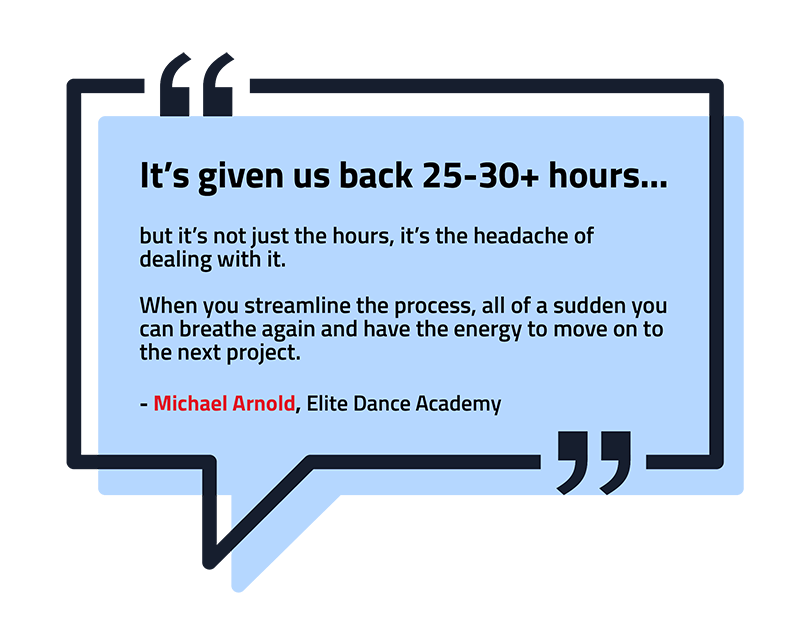 Elite Dance case study testimonial, Michael Arnold