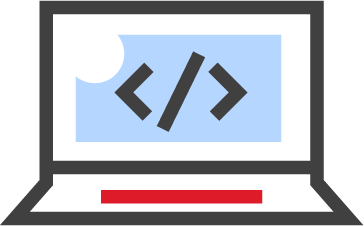 Computer screen symbolizing software development