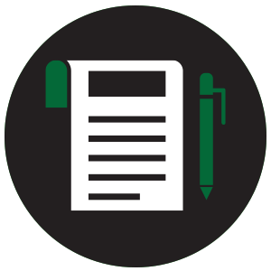 A document and a pen icon