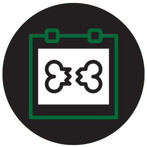 Xray displaying a broken bone icon