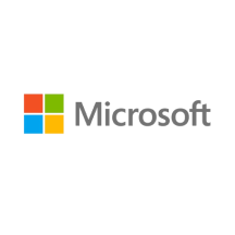 Microsoft logo on white background