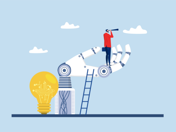 business-owner-standing-on-robotic-hand-looking-to-the-future-of-ai