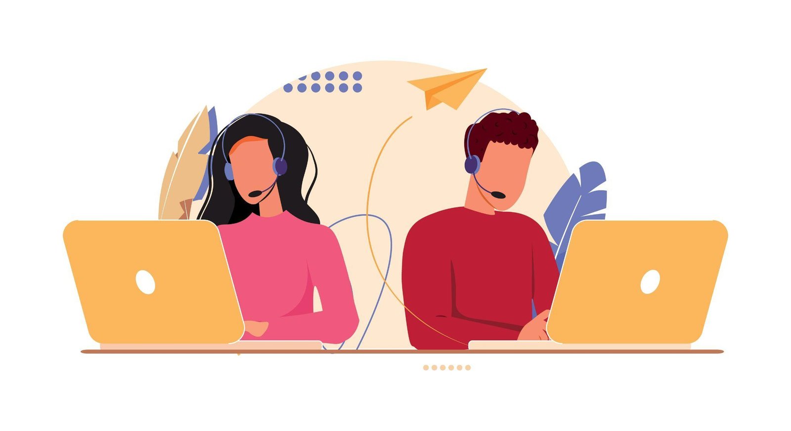 outsourced-it-support-experts-on-laptops-headsets-helping-businesses-resolve-it-issues